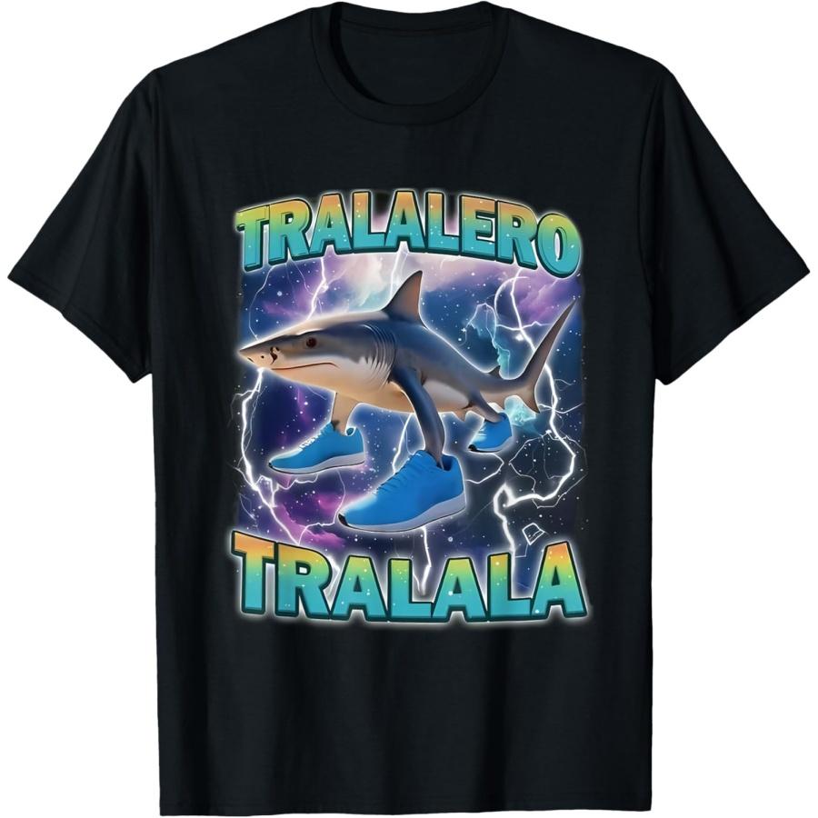 Tralalero Tralala Italian Brainrot Funny Shark Meme Kids T-Shirt S