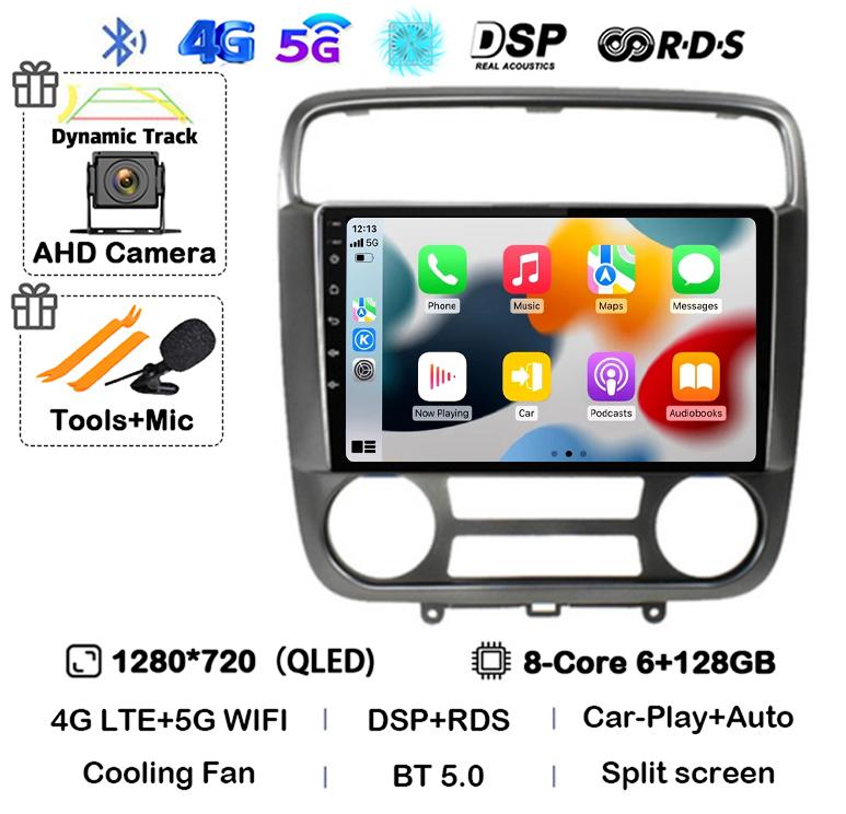 Android 14 Carplay Auto for Honda Stream 2001-2004 MT/AT 2din Car Radio Stereo Multimedia Video Player Audio Navigation GPS WIFI