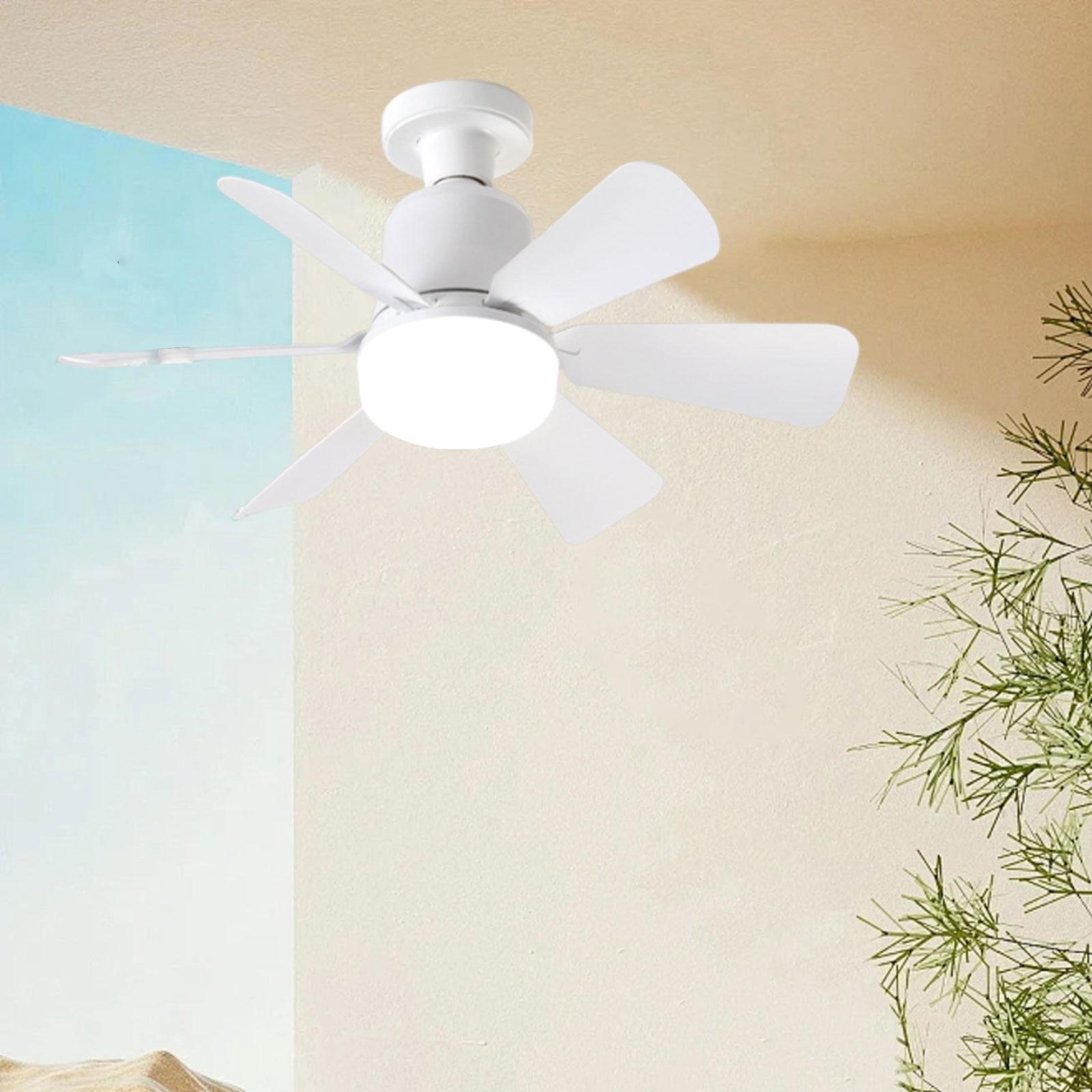 

Потолочный вентилятор с подсветкой Тихий с пультом Белый для столовой спальни квартиры