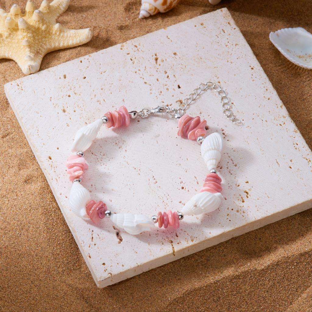 Bohemia Starfish Conch Beads Bracelet For Women Handmade Irregular Crystal Stone Beaded Bracelet Summer Beach Party Jewelry Gift