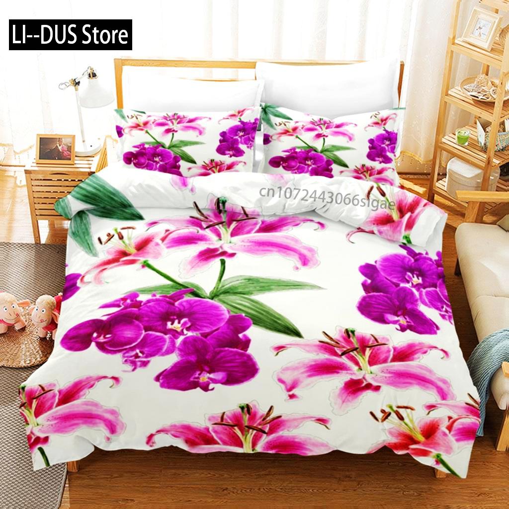 

Плед Цветочный Весенний Красочный Цветочный Узор Комплект Постельного Белья Твин Для Детей Подростков Взрослых Микрофибра Двуспальная Queen King Comforter (quilt)-EU Single(135*200cm)3pcs