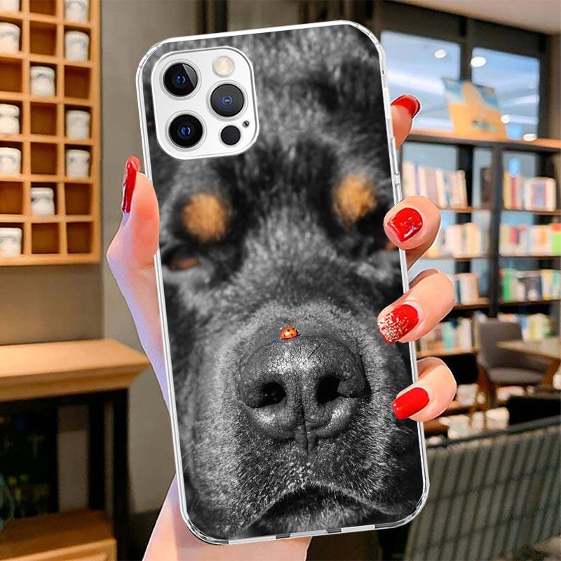 Rottweiler Dog Cover Phone Case For iPhone 16 17 Air 15 14 Pro Max 16E Phone Case 13 Mini 12 11 7 SE 8 Print Pattern Fit Cases 1