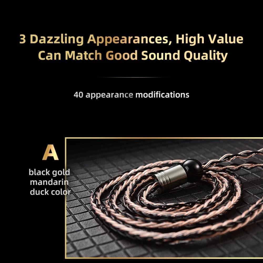 Upgrade Cord QKZ T1 Headphone Cord Silver Plated KZ Wired Headphones For ZXN ZXT VK4