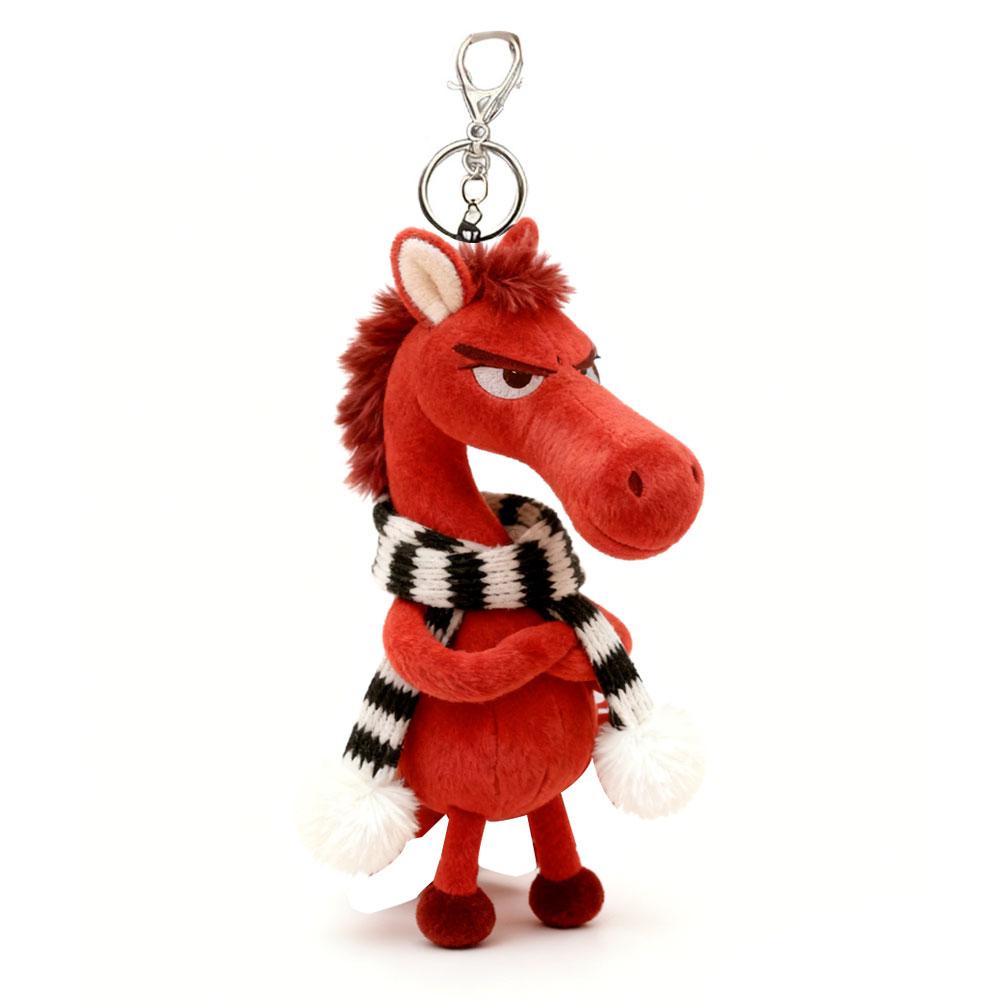 Horse Keychain Plush Toy Backpack Pendant Decoration Year of The Horse Plush Toy New Year s Gifts for Boys and Girls