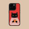 Cute Coffee Cat Matte Surface  Mobile Phone Case for iPhone 17 16 15 14 13 12 11 Air Pro Max Plus Colorful Cover