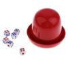 Board Guessing Game Dice Cup Shaker with 5pcs Six Side Dices Bar Nightclub Dice Cup with Base Set Party Roleplay Fun Toy