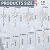 20pcs Transparent Crystal Snowflake Icicle Ornaments - Hanging Acrylic Drops for Christmas
