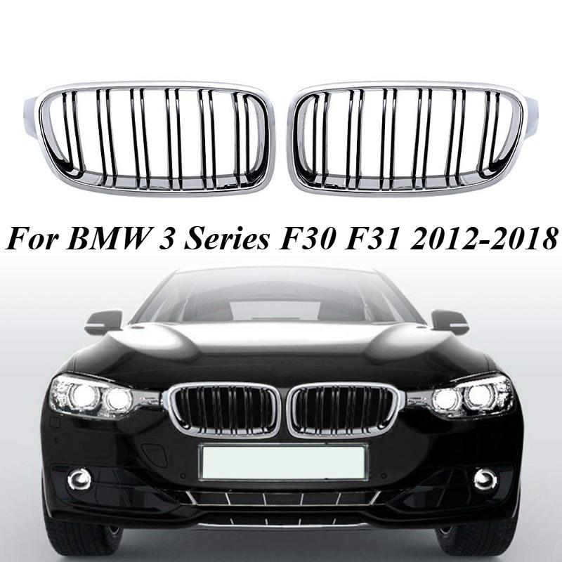 Kidney Replacement Front Grille Dual Slats For BMW 3 Series F30 F31 2012-2018 51130054493 51130054494 51137263482 51137263481