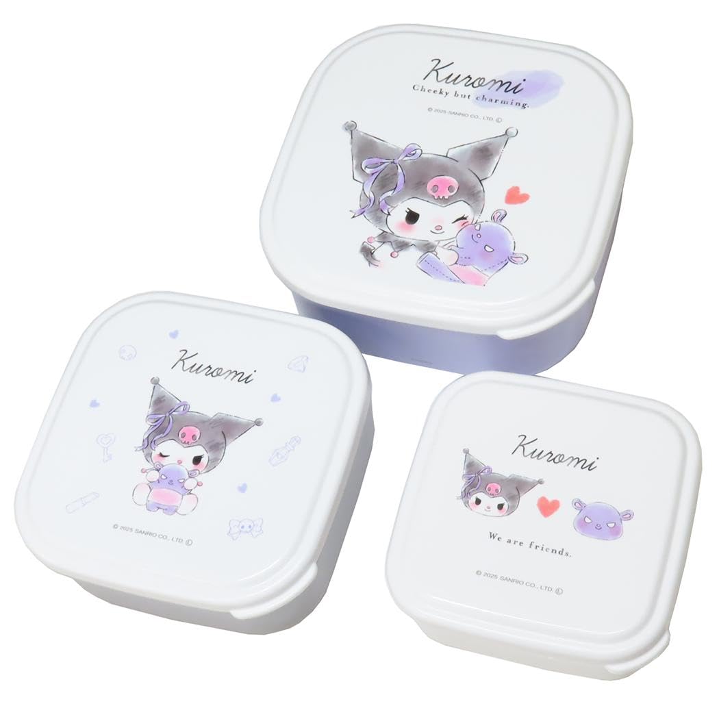 

Kuromi [Lunch Box] Nesting Lunch Box (3-Piece Set) Sanrio