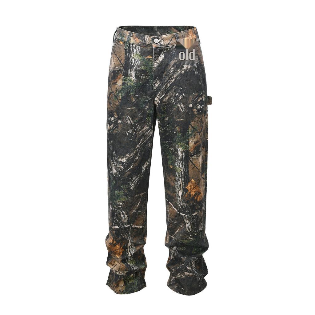 Unisex Multi-Pocket Cargo Jeans - European & American Street Style Loose Fit with Rips