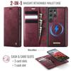For Samsung Galaxy S22 Ultra 5G Case CASEME C49 Magnetic Case RFID Blocking Detachable Wallet Leather Phone Cover
