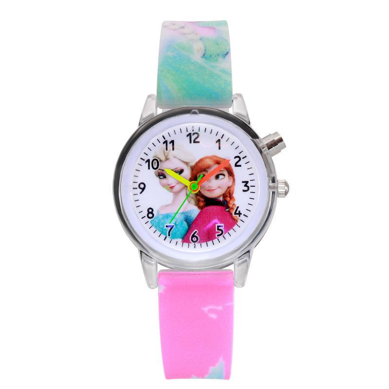 LED Frozen Cartoon Silicone Watch for Kids
