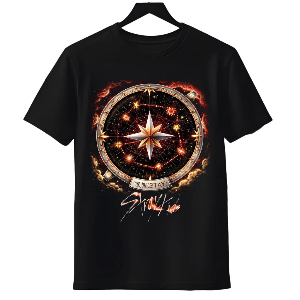 Summer Hot Sale Stray Kids 8th Anniversary Fans T-shirt HIP HOP High Street Men Women Gothic Oversized T-shirt Y2K Harajuku Punk T-shirt