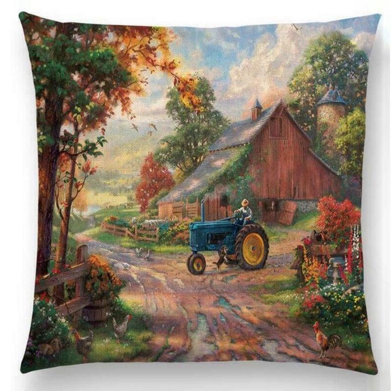 Elegant Cotton Linen Cushion Cover With Invisible Zipper For Easy Cleaning
