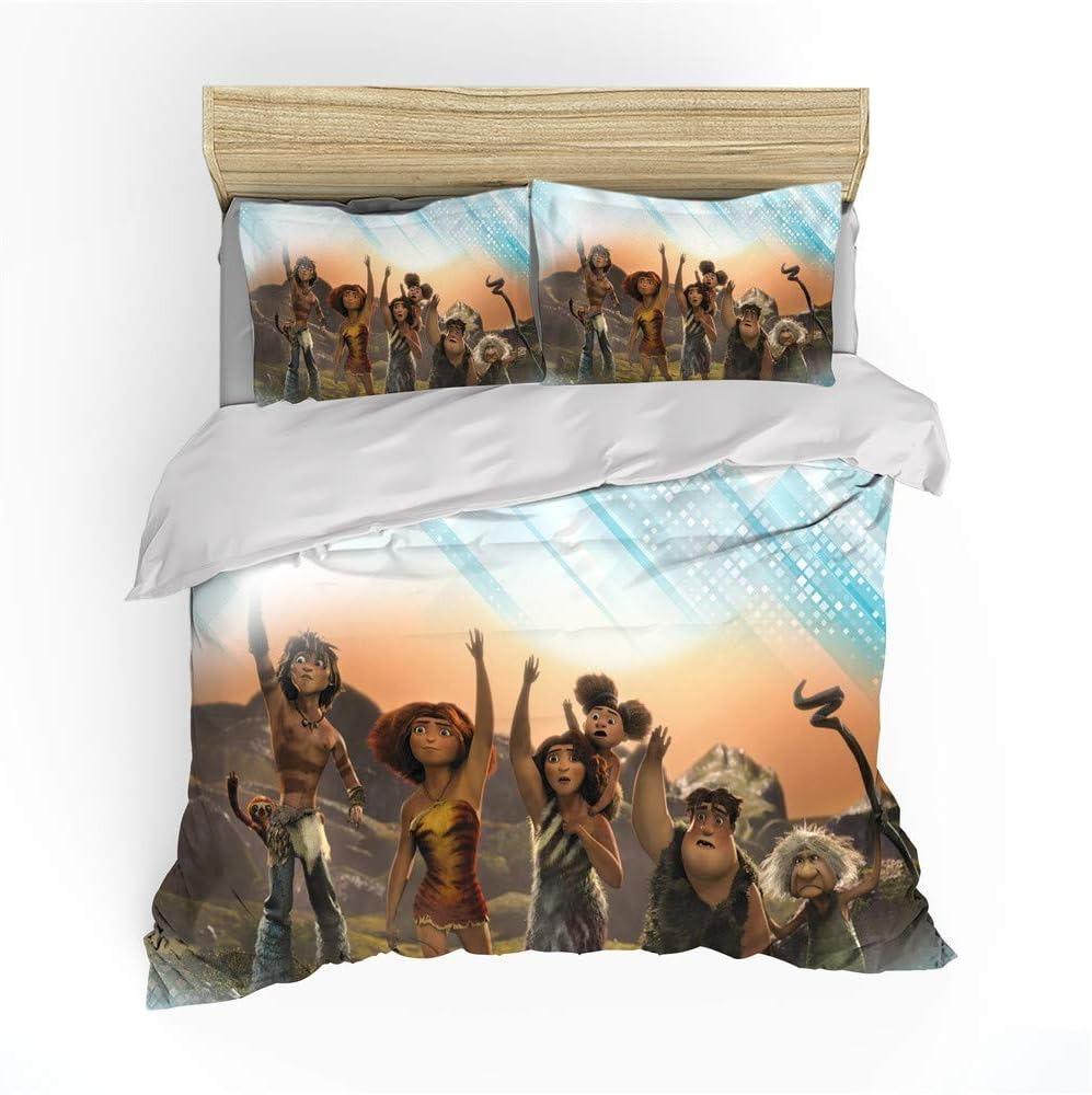 The Croods 3D Printed Duvet Case Pillowcase Bedding Set Twin Full Queen King Size for Bedroom Decor