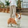 Nylon Retractable Dog Leash Non-Slip Handle Comfortable Grip Pet Traction Rope with LED Flashlight 3 Meters Pet Walking Leads