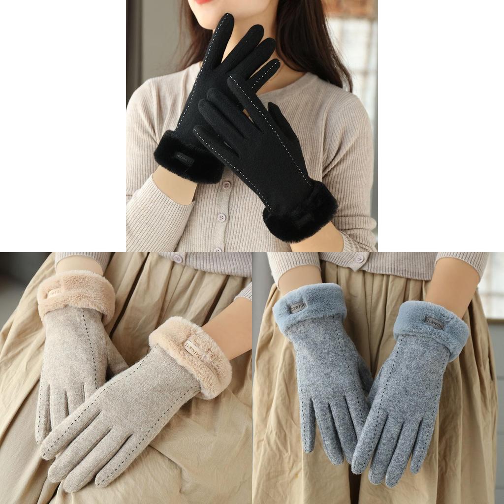 Cashmere Womens Touch Screen Gloves For Winter Warmth With Windproof Protection For Commuting