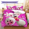 Diddl Pattern Bedding,Quilt Set Quilt Cover Pillowcase Home Birthday Gift (1 * Duvet Cover + 2 * Pillowcase, Without Core)