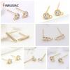 Handmade DIY Earring Making Supplies 14K Gold Plated Small Zircon Post Earrings Hooks Earring Findings Components