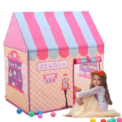 Yalufa Kids' Tent, Foldable Secret Base Playhouse for Indoors, Backyards, and Parks (Pink)