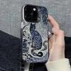 Little Blue Cat Cool Pattern Phone Case for Samsung Galaxy S25 S24 S23 Ultra S22 S21 S20 FE A55 A54 A53 A34 A35 5G Cover