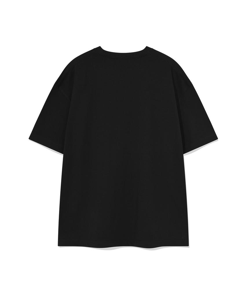 WACKY WILLY Big Typo Short Sleeve T-Shirt Black