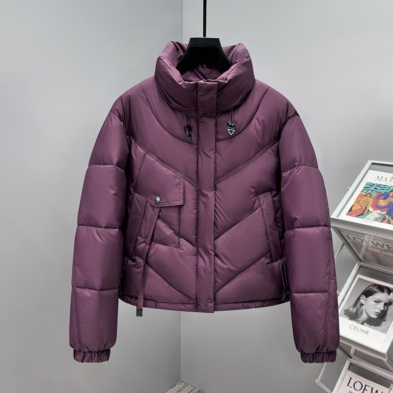 Winter 2025 new cotton-padded jacket women's Korean version of cotton-padded clothing loose small thickened jacket stand-up collar cotton-padded