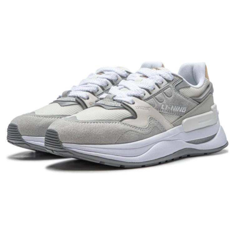 New LiNing 001 Innocence V2 Innocent V2 Cushioned Slip Resistant Low Top Casual Shoes Women's Gray AGCT502-4