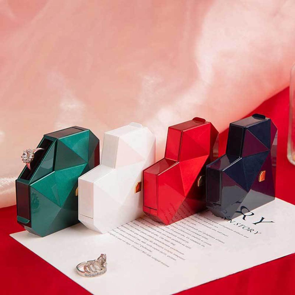 Dustproof Proposal Ring Box Elegant Auto Pop Up Jewelry Box Heart  Ring Box  Gift