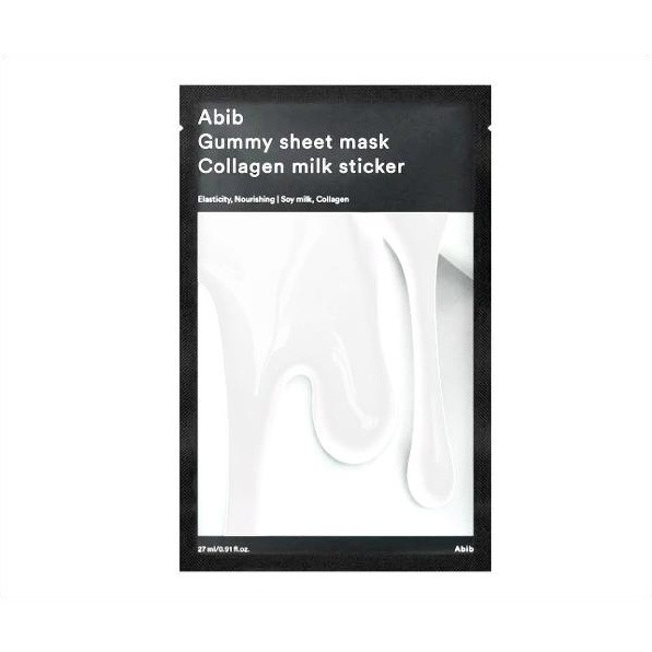 ABIB (bo) Gummy Sheet Mask Collagen Milk Sticker (27ml*10ea) 1 Pack / (jh)