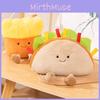 Mood Vegetable Plush Toy Sandwich French Fries Pizza Taco Stuffed Doll 2628cm