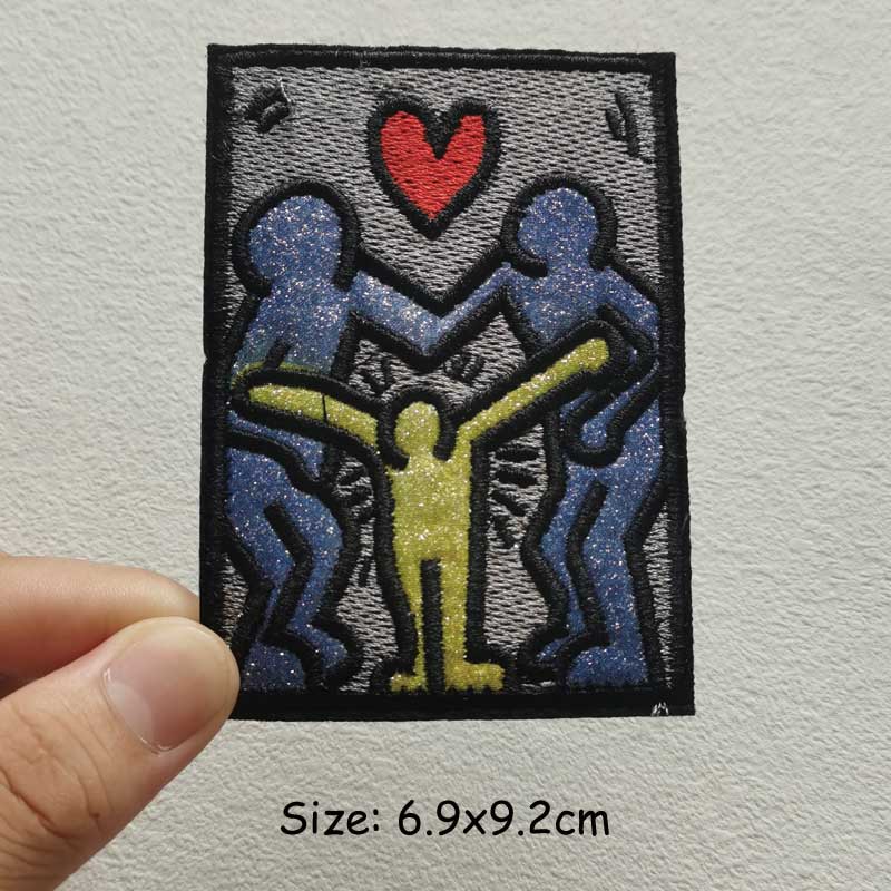 Heart Patch Embroidered Patches On Clothes Art Craft Sewing Iron On Patches DIY Statue of Liberty Patch Badge Stickers