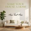 PVC Wall Sticker Decals Black Self-Adhesive Wall Letter Stickers Letter Design Flower Pattern Home Decor Stickers Entryway Decor
