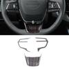 For Toyota Sienna 2021-2023 Peach Wood Grain 3X Steering Wheel Decor Cover Trim