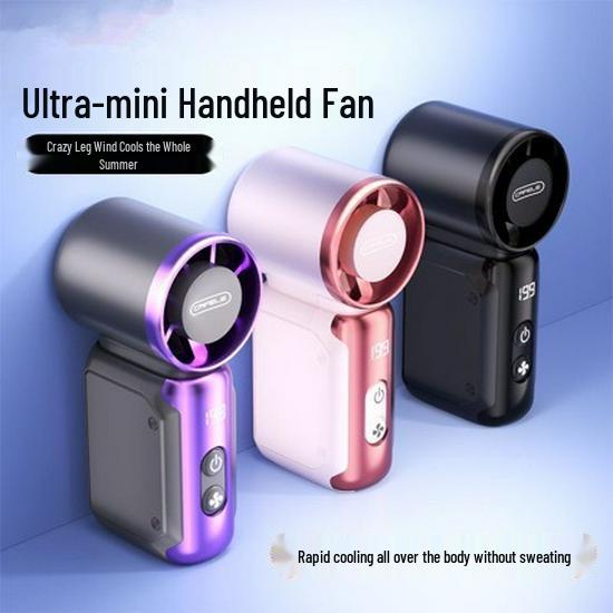 

2025 Mini High-Speed USB Fan: Strong Wind, Long Battery, Portable & Cute Design Pink