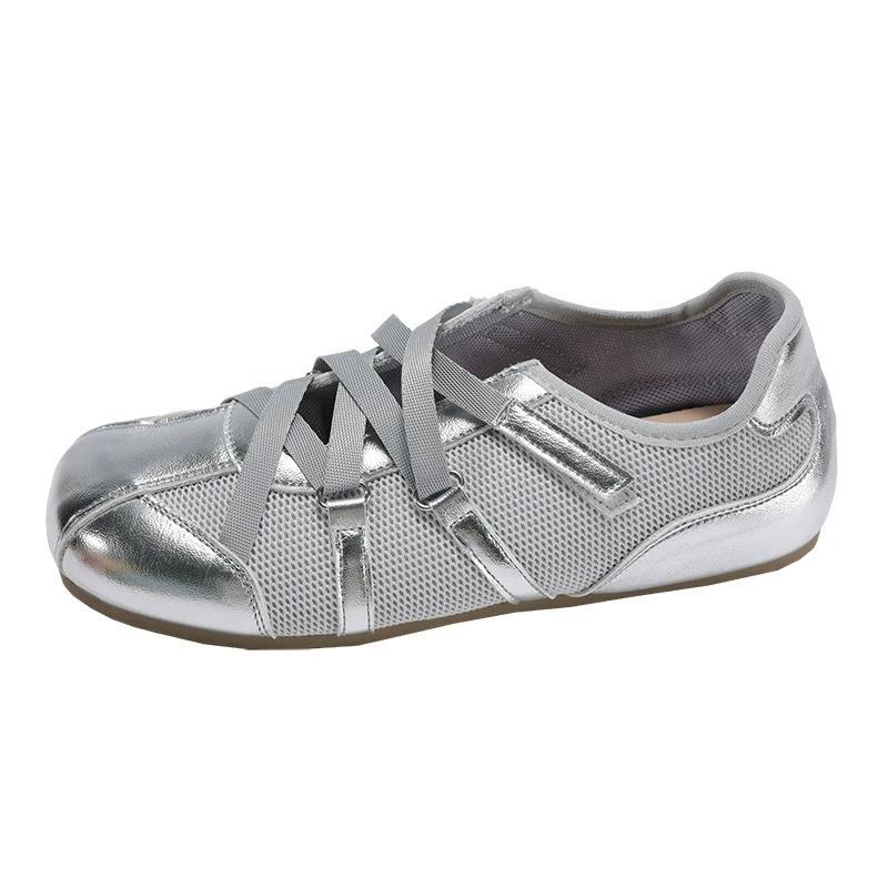 Fashion 2025 New Spring Mary Jane Cross Strap Flats Shoes Women Fashion Elegant Round Toe Ladies Comfort Soft Sole Ballerinas Shoes