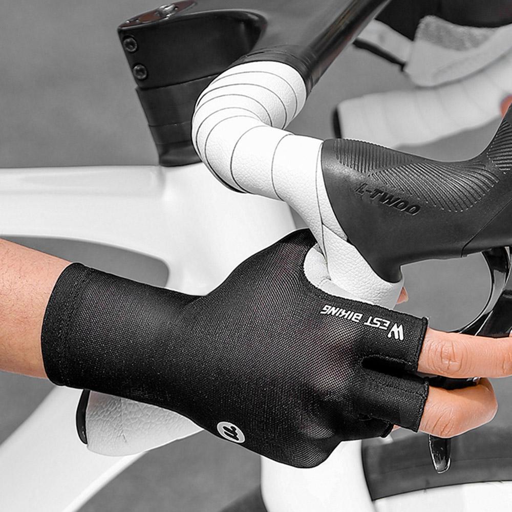 WEST BIKING YP0211265 Shock Absorbing Cycling Gloves Breathable Half Finger Anti Slip Mittens for Road Mountain Bike
