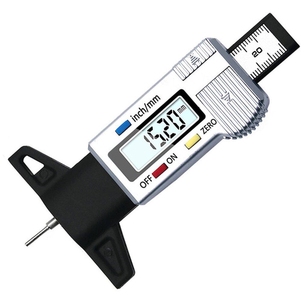 Digital Display Car Tyre Tire Tread Depth Gauge Meter Measurer Tool Caliper Thicknes Gauge Brake Pad Shoe Wear Monitoring System