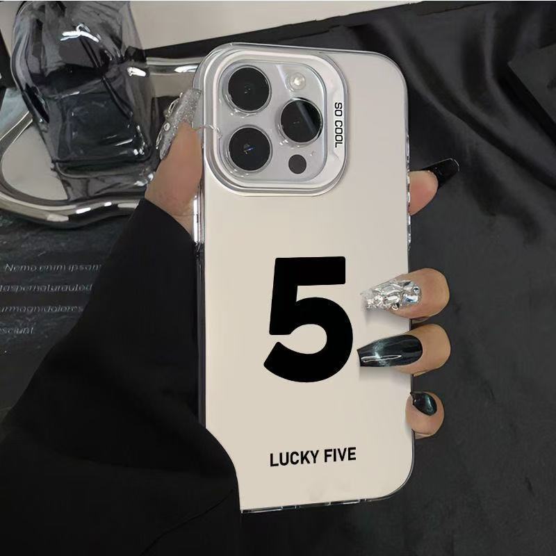 The new lucky number is suitable for iphone16 mobile phone case Apple 15promax/14 anti-drop 13pro12 Europe and America