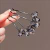 1Pcs Elegant Pearl Flower Hair Combs Pins French Retro Bun Hair Accessories Women Daily U-Shaped Hairpin Female Alloy Hair Clasp