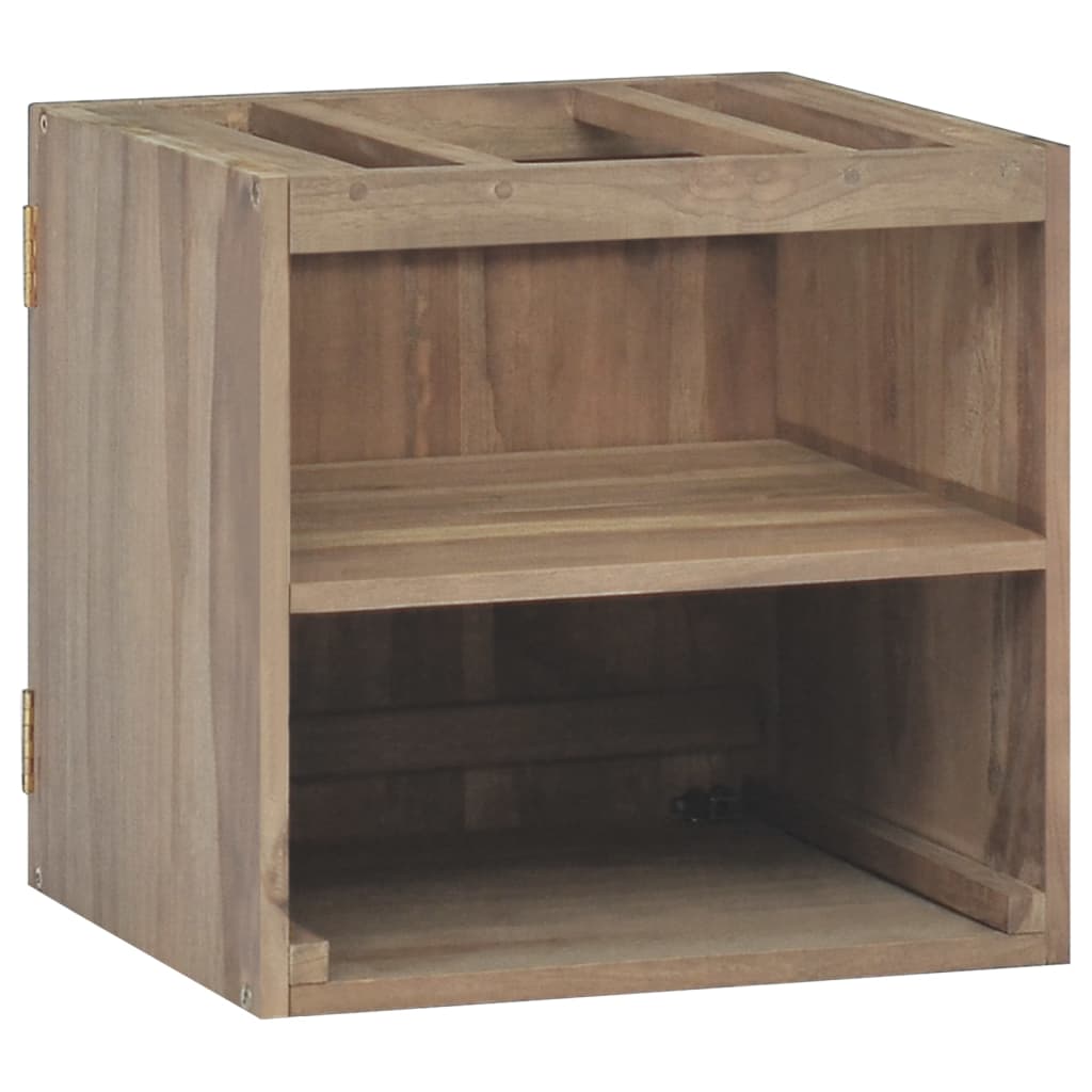 Wall Mounted Bathroom Cabinet 46 x 25.5 x 40 cm Solid Teak Wood