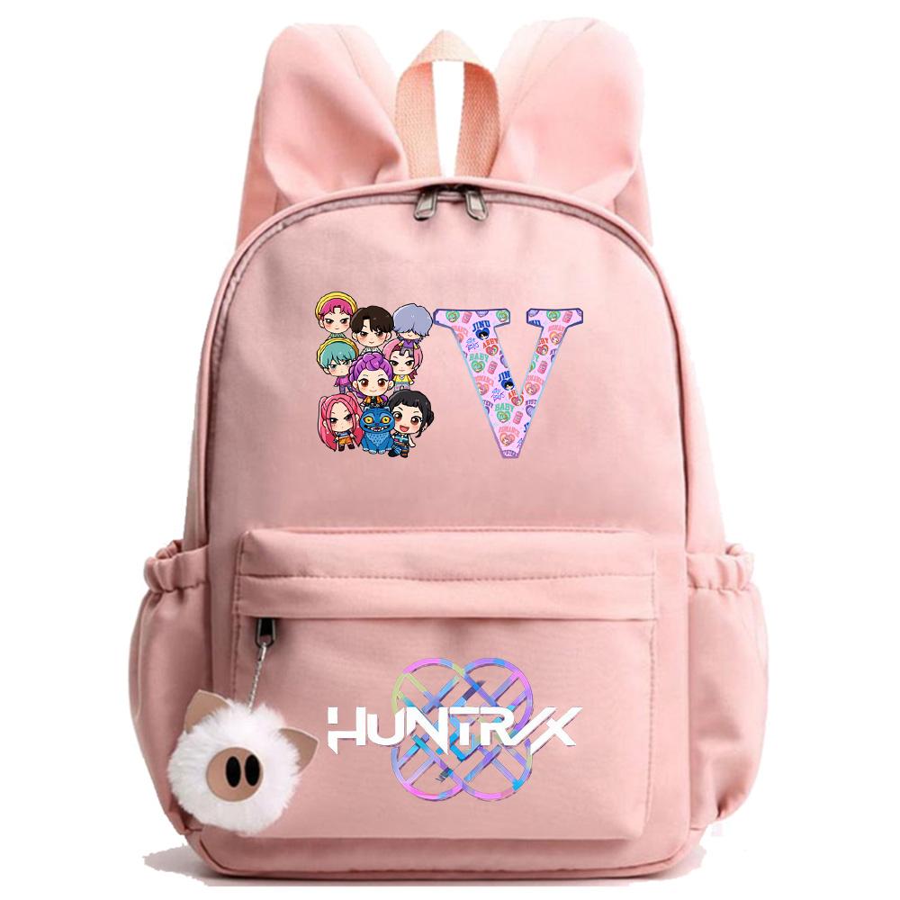 26 Engelska Bokstaven K-Pop Tryckt Ryggsäck Student Tonåring Bokväska för Pojke Flicka Skolväska Barn Gåva Kvinnor Stor Kapacitet Resväska Mochila