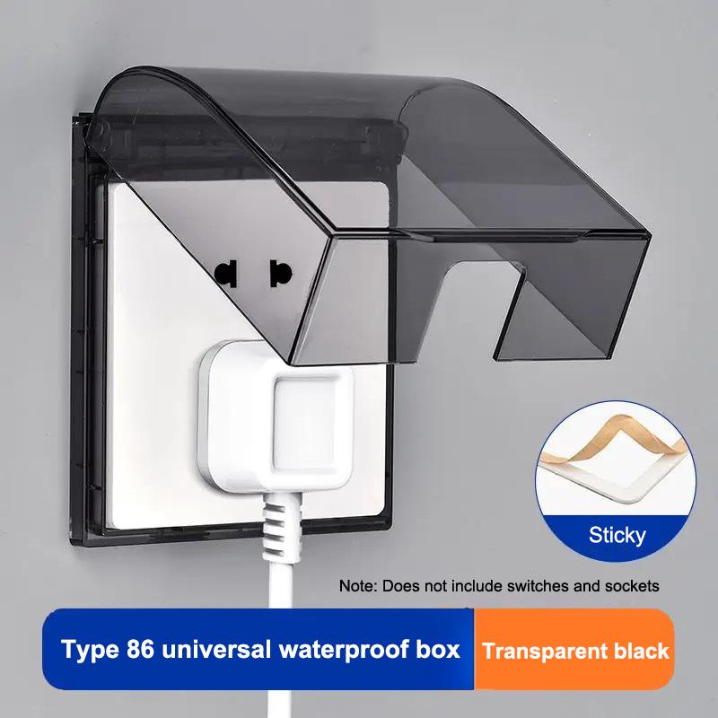 Self Adhesive Waterproof Wall Socket Cover With No Drilling Design And Easy Installation For Bathroom Kitchen Outdoor Use