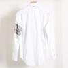 Classic Four-Stripe High-Thread-Count Cotton Oxford Shirt for Men, New Solid Color Basic Casual Long-Sleeve Shirt for Women