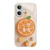 Xinxiangshi Orange for Apple 16promax Mobile Phone Case for IPhone15/14 New Cartoon 13 Glass Case
