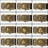 Chinese Zodiac Retro Men's Automatic Cowhide Leather Belt