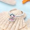 Adjustable Rings 925 Sterling Silver Shell Pearl Clover Feather Open Rings for Women Female Original Engagement Jewelry