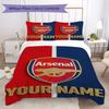 Custom Name Arsenal Pattern Bedding,Quilt Set Quilt Cover Pillowcase Home Birthday Gift(1 * Duvet Cover + 2 * Pillowcase, Without Core)_lx