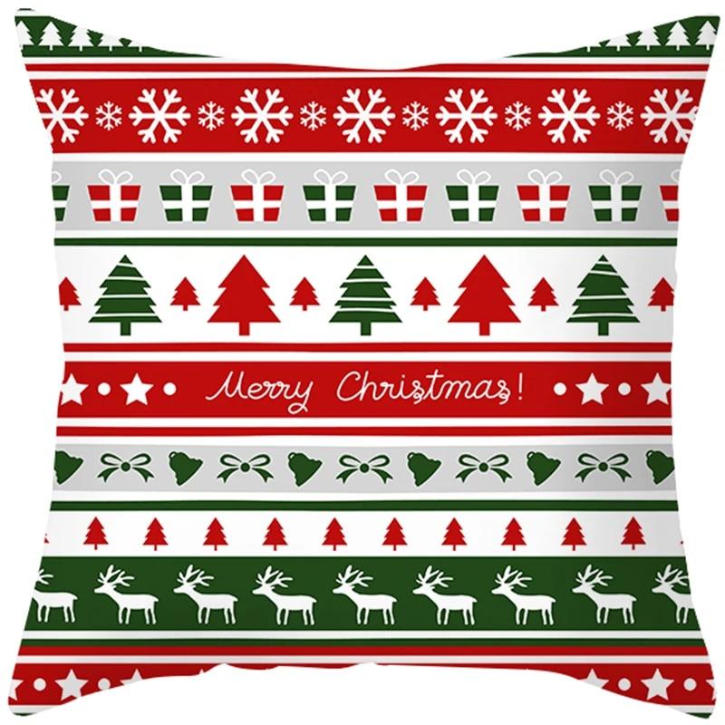 Santa Claus Snowman Schihe Tree Town Christmas Decoration Pillow Set bedroom Sofa restaurant car pillow sleeve  pillow case