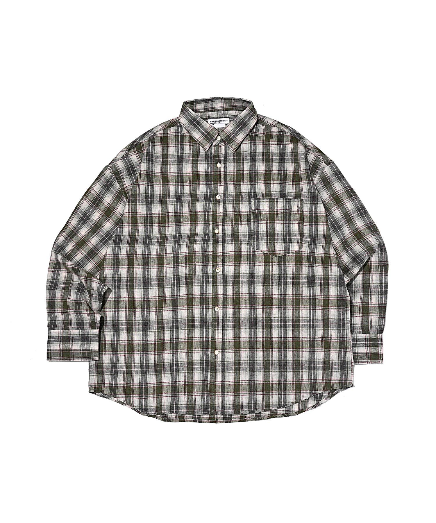 Ader Fits Prairie Pauline Over Check Shirt (Khaki) Free